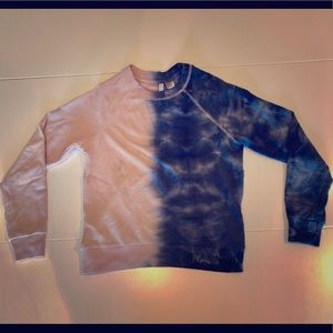 Tie-dye slight-cropped sweatshirt
